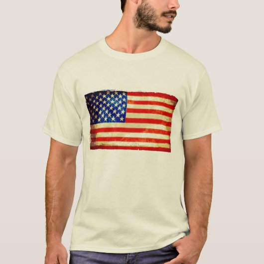 Mannen Amerikaanse vlag T-shirt (Voorkant)