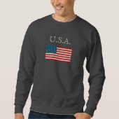 Mannen Amerikaanse vlag U.S.A. Sweatshirt Gift (Voorkant)