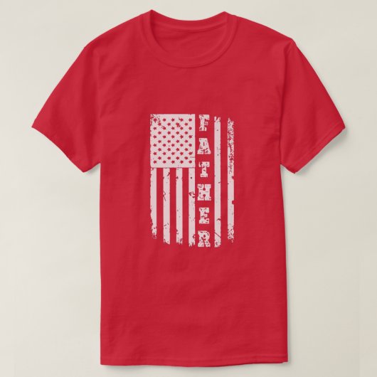 Mannen Amerikaanse vlag Vader Dag - Pap TShi T-shirt (Design voorkant)