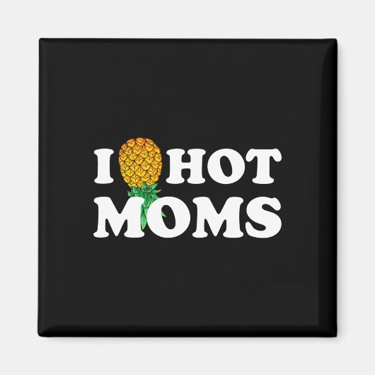 Mannen ananas hete moeders ondersteboven hart grap magneet (Voorkant)