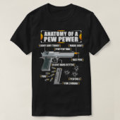 Mannen anatomie van een Pew Pewer Ammo Pistool 9 m T-shirt (Design voorkant)