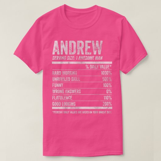 Mannen Andrew Nutrition Persoonlijke benaming Funn T-shirt (Design voorkant)