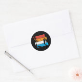Mannen Angler Gift Vist Accessoires Gift Ronde Sticker (Envelop)