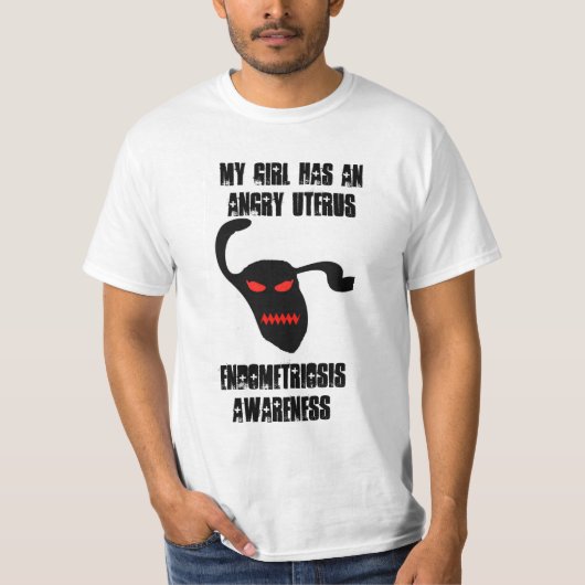 Mannen Angry Uterus Shirt (Voorkant)