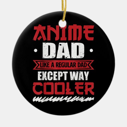 Mannen Anime Pap Funny Vaderdag Otaku Manga Keramisch Ornament (Voorkant)