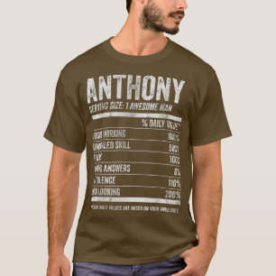 Mannen Anthony Nutrition Gepersonaliseerde naam Fu T-shirt