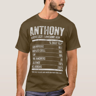 Mannen Anthony Nutrition Gepersonaliseerde naam Fu T-shirt