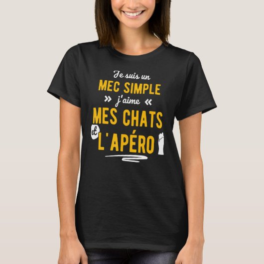 Mannen Apero Cat Idea T-shirt (Voorkant)