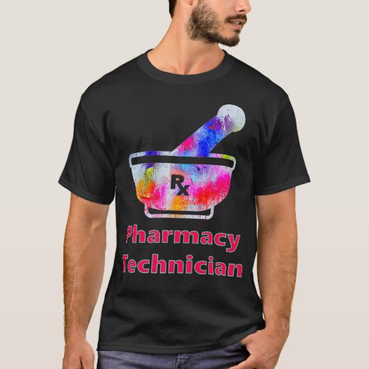 Mannen apotheek Mortier Pestle RX Pharmacy Tech T-shirt (Voorkant)