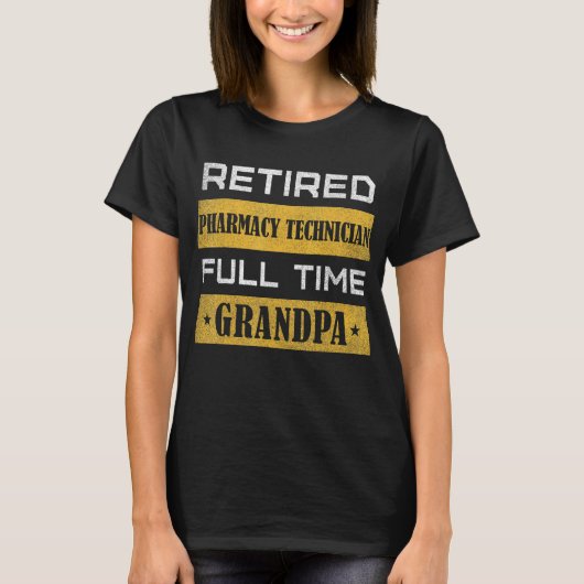 Mannen apotheker, fulltime opa t-shirt (Voorkant)