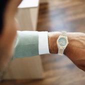 Mannen Aqua Marble Roman Numeral Horloge – Eid Gif