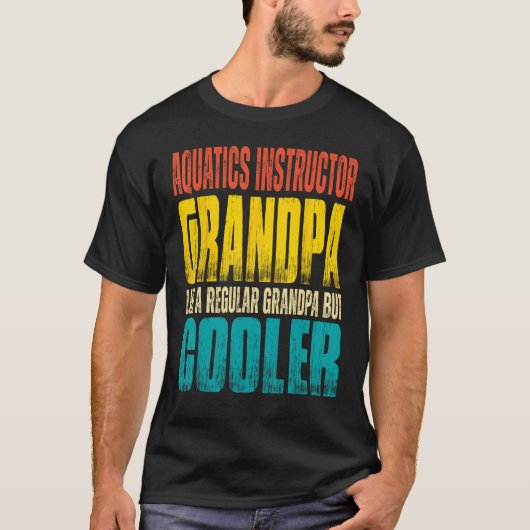 Mannen aquatische instructeur opa als een opa b t-shirt (Voorkant)