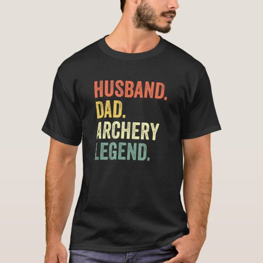 Mannen Archer Husband Pap Archery Legend T-shirt (Voorkant)
