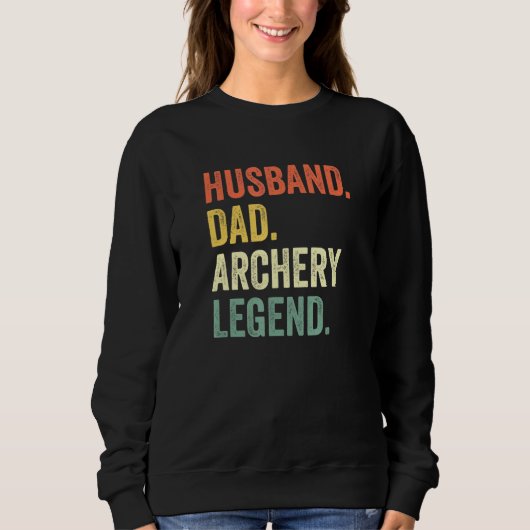 Mannen Archer Husband Pap Archery Legend Trui (Voorkant)