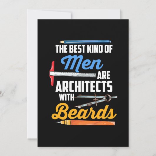 Mannen Architecten Met Baarden Kaart (Voorkant)