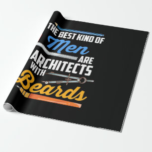 Mannen architecten met paden cadeaupapier