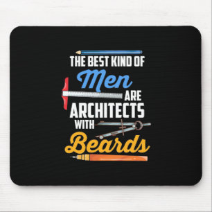 Mannen architecten met paden muismat