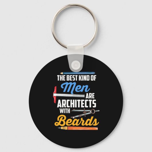Mannen architecten met paden sleutelhanger (Voorkant)