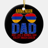 Mannen  Armeense vader Armeense vlag Zonnebrillen Keramisch Ornament (Voorkant)