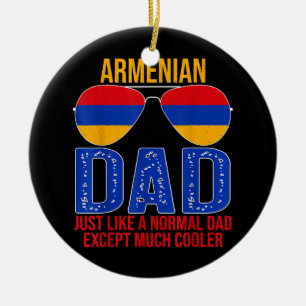 Mannen  Armeense vader Armeense vlag Zonnebrillen Keramisch Ornament