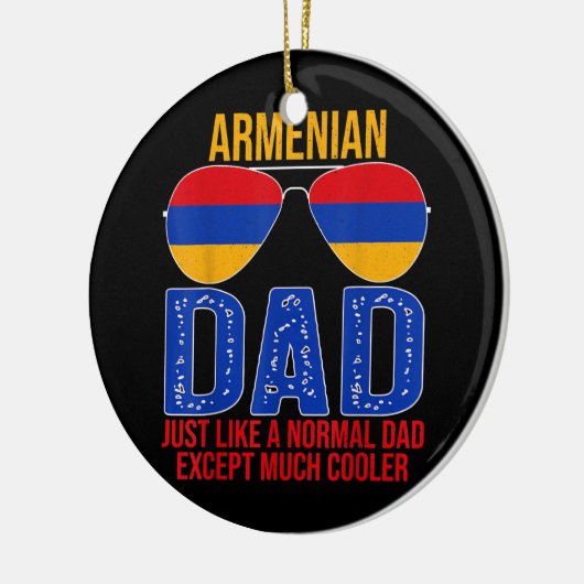 Mannen  Armeense vader Armeense vlag Zonnebrillen Keramisch Ornament (Links)