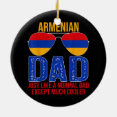 Mannen  Armeense vader Armeense vlag Zonnebrillen Keramisch Ornament (Achterkant)