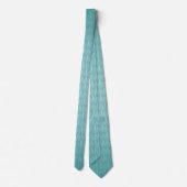 Mannen  Art Deco Turquoise Feather Stropdas (Achterkant)