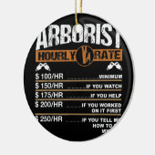 Mannen artiest Hourly Rate Tree Surgeon Logger Pap Keramisch Ornament (Links)