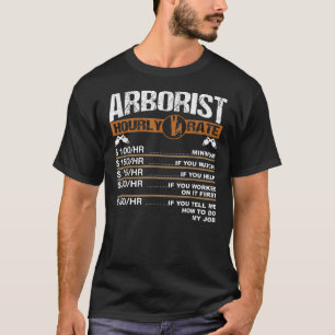 Mannen artiest Hourly Rate Tree Surgeon Logger Pap T-shirt