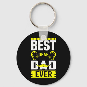 Mannen ASL Best Deaf Pap Ever Sign Language Deaf A Sleutelhanger