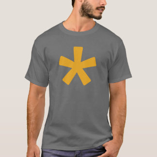 Mannen Asterisk T-Shirt (Donkergrijs met mosterd)