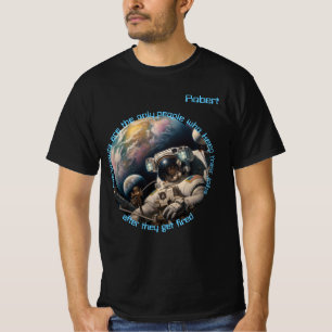 Mannen astronaut t-shirt