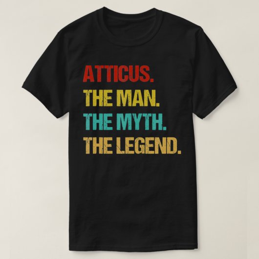 Mannen atticus de Man de mythe de legende T-shirt (Design voorkant)