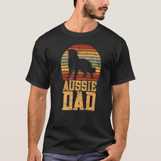 Mannen Aussie Dad Aussie Owner Australian Shepherd T-shirt (Voorkant)