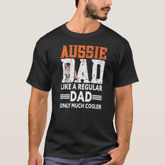 Mannen Aussie Dad Aussie Owner Australian Shepherd T-shirt (Voorkant)