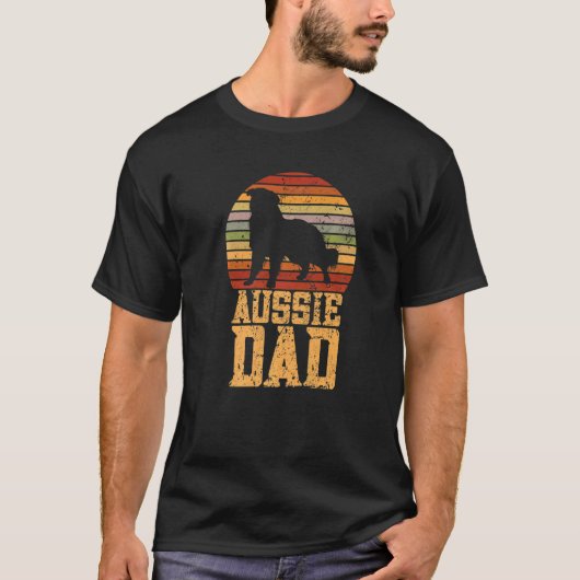Mannen Aussie Dad Aussie Owner Australian Shepherd T-shirt (Voorkant)