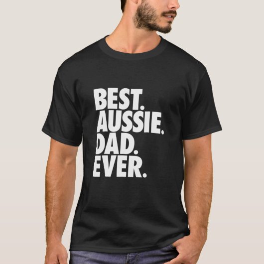 Mannen Aussie Dad Australian Shepherd Dog Dad T-shirt (Voorkant)