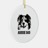 Mannen Aussie Pa - Australische Shepherd Dog Dad Keramisch Ornament (Rechts)