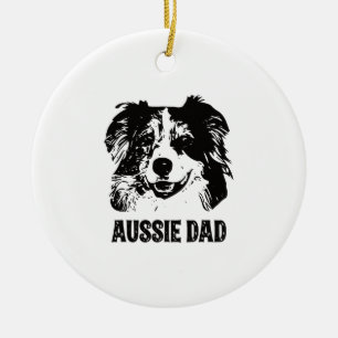 Mannen Aussie Pa - Australische Shepherd Dog Dad Keramisch Ornament