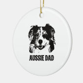 Mannen Aussie Pa - Australische Shepherd Dog Dad Keramisch Ornament (Links)