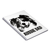 Mannen Aussie Pa - Australische Shepherd Dog Dad Notitieboek (Rechterzijde)