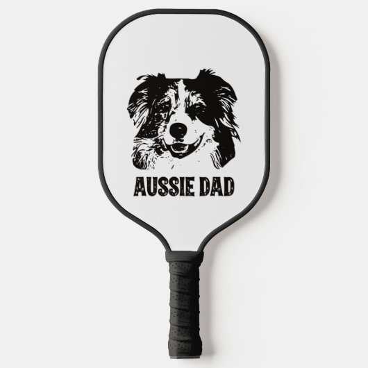 Mannen Aussie Pa - Australische Shepherd Dog Dad Pickleball Paddle (Voorkant)