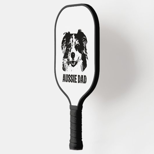 Mannen Aussie Pa - Australische Shepherd Dog Dad Pickleball Paddle (Links)