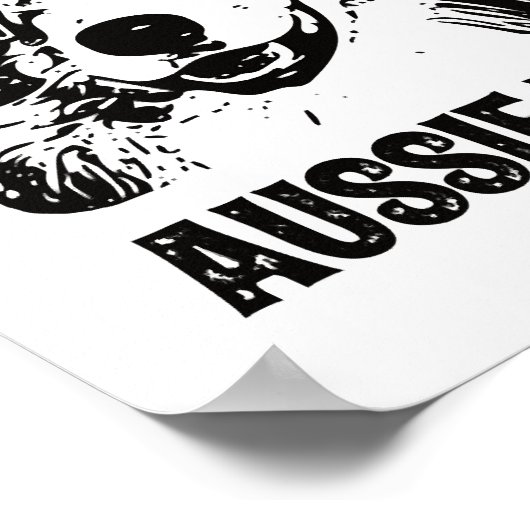 Mannen Aussie Pa - Australische Shepherd Dog Dad Poster (Hoek)