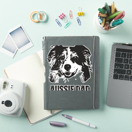 Mannen Aussie Pa - Australische Shepherd Dog Dad Sticker (iPad Cover)