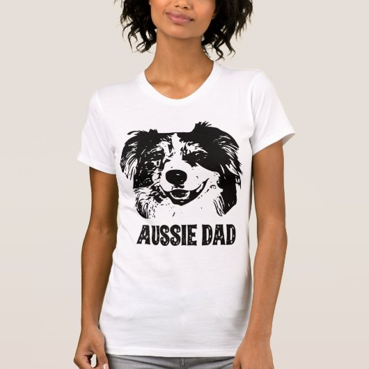 Mannen Aussie Pa - Australische Shepherd Dog Dad T-shirt (Voorkant)