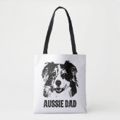 Mannen Aussie Pa - Australische Shepherd Dog Dad Tote Bag (Voorkant)