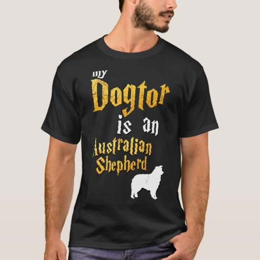 Mannen Australian Shepherd Dog Australian Shepherd T-shirt (Voorkant)
