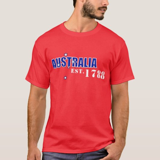 Mannen Australië, Oost. 1788 T-shirt (Voorkant)