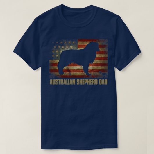 Mannen Australische Shepherd Dad American T-shirt (Design voorkant)